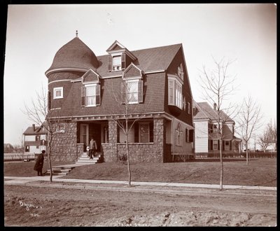 Exterior view of the residence of Edgar Smith in Elmhurst, Long Island, 1902-3 by Byron Company